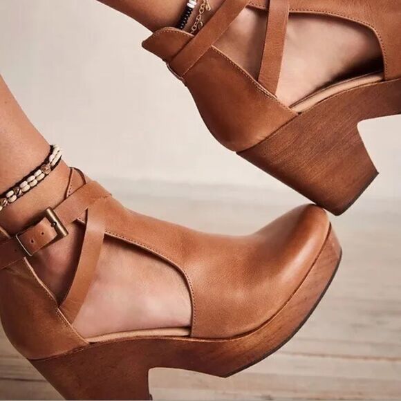 New Free People Cedar Platform Clogs Heels - Picture 2 of 5